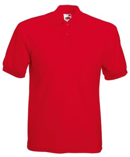 Fruit of the Loom, 65/35, polo shirt for men, red, S