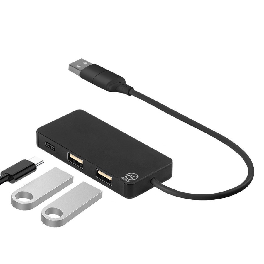 ENZO, usb razdelnik sa 3 ulaza, crni