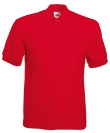 Fruit of the Loom, 65/35, polo shirt for men, red, 2XL