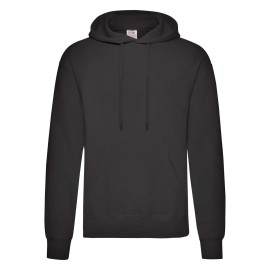 Fruit of the Loom, Classic Hooded Sweat, Men's Hooded Hoodie, Black, XL