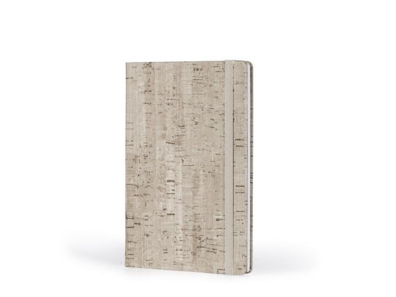 MERLOT, notebooks with elastic band, 14.4 x 21.4 cm, beige
