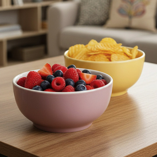 BONANZA, stoneware bowl, 440 ml, pink