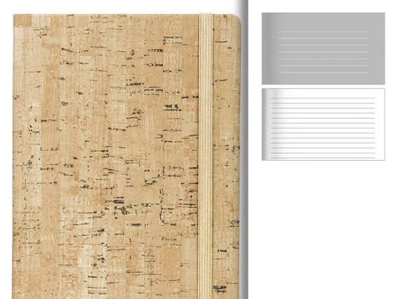 MERLOT, notes sa elastičnom trakom, dimenzija 14.4 x 21.4 cm, braon