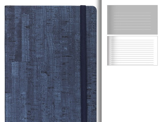 MERLOT, notes sa elastičnom trakom, dimenzija 14.4 x 21.4 cm, plavi