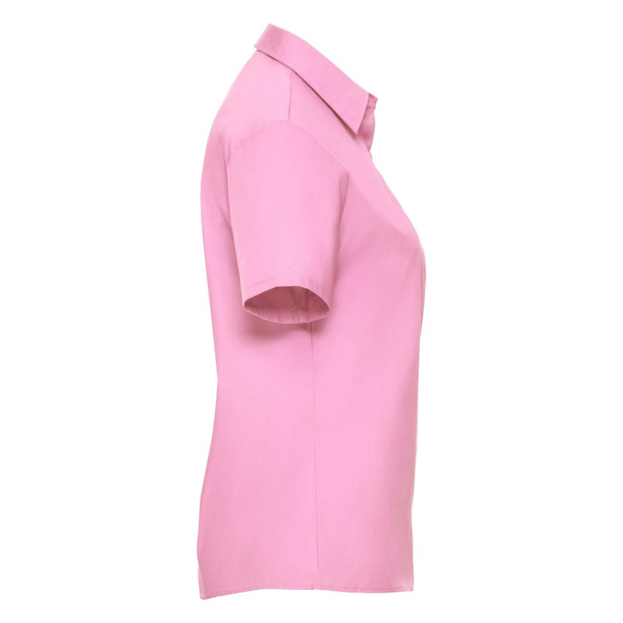 RUSSELL women's short sleeve shirt PURE COTTON POPLIN