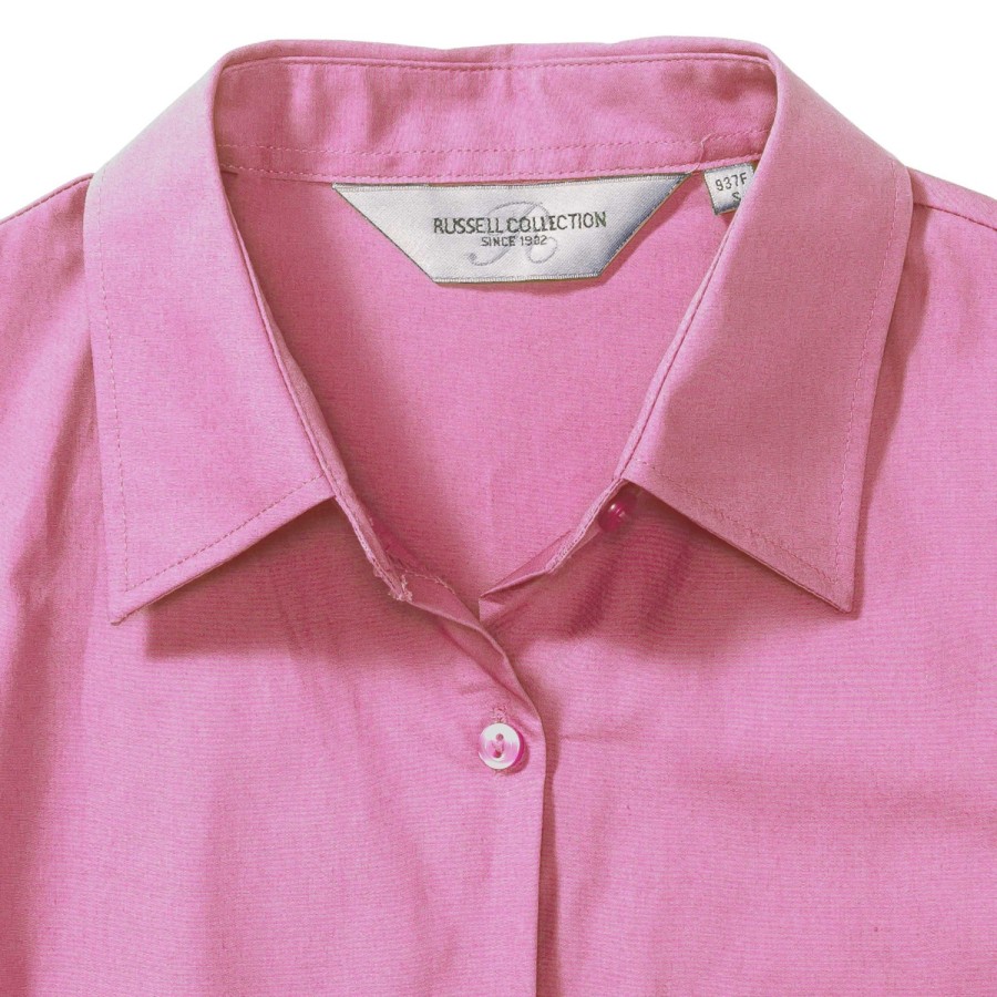 RUSSELL women's short sleeve shirt PURE COTTON POPLIN