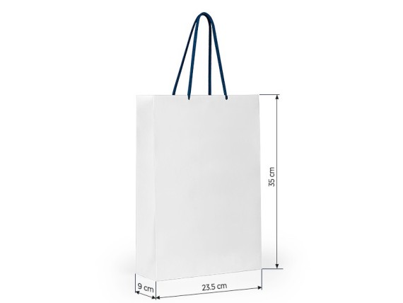 BLANCA, paper bag, blue