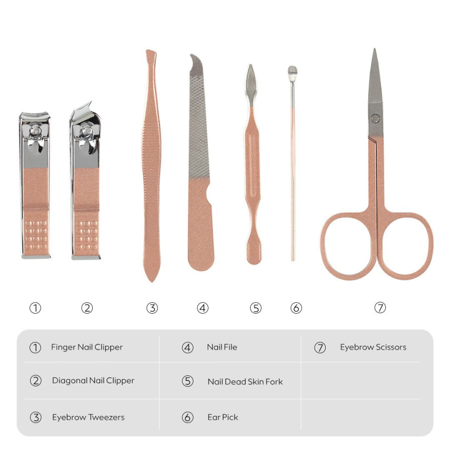 VIOLET, manikir set, svetlo roze