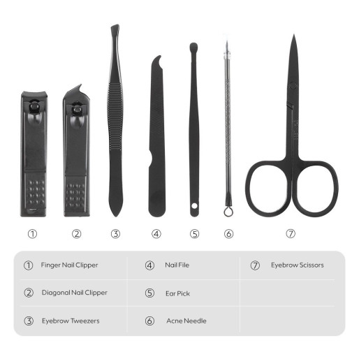 KEN, matt color manicure set black