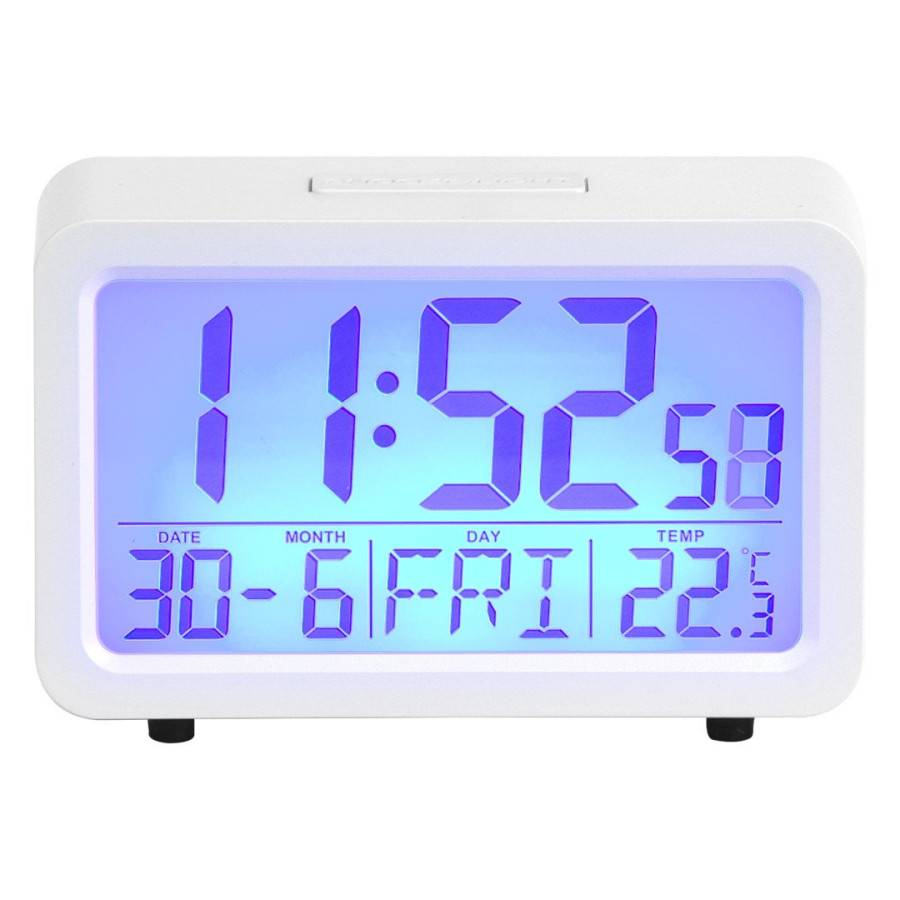 TIMEOUT, lcd desk clock, white