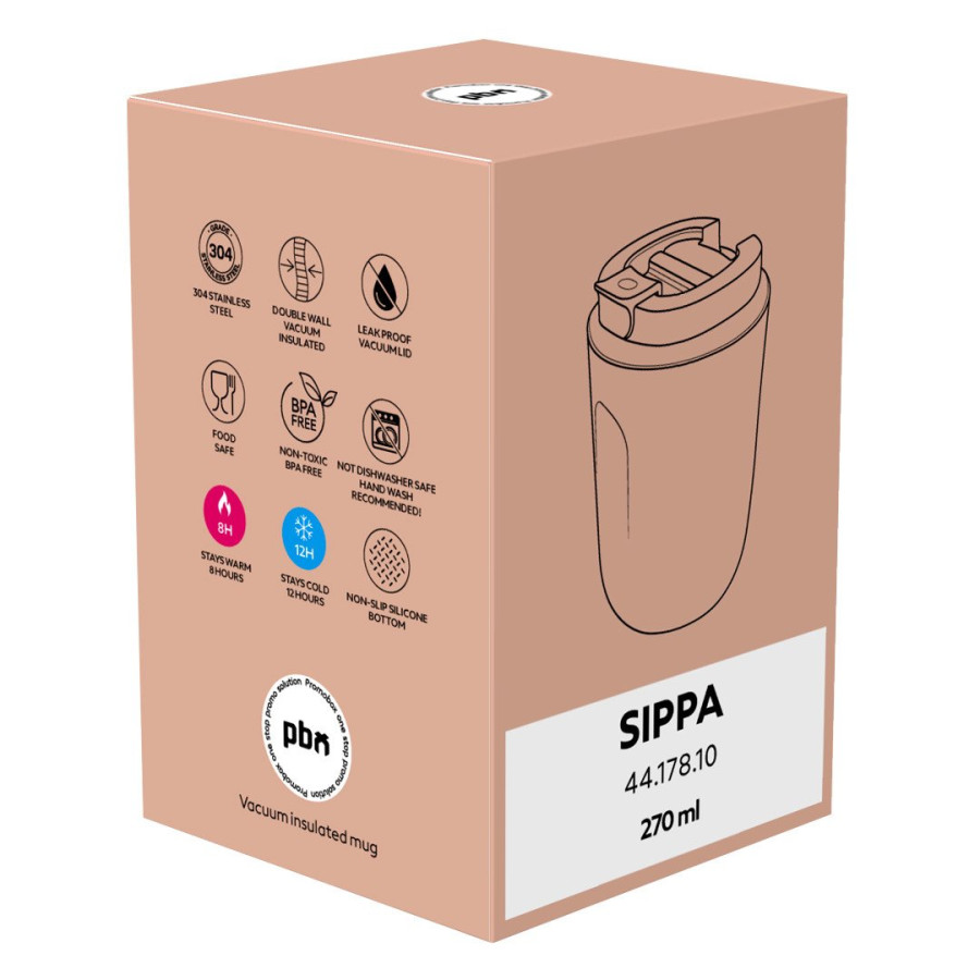 SIPPA, vacuum insulated mug, 270 ml, black