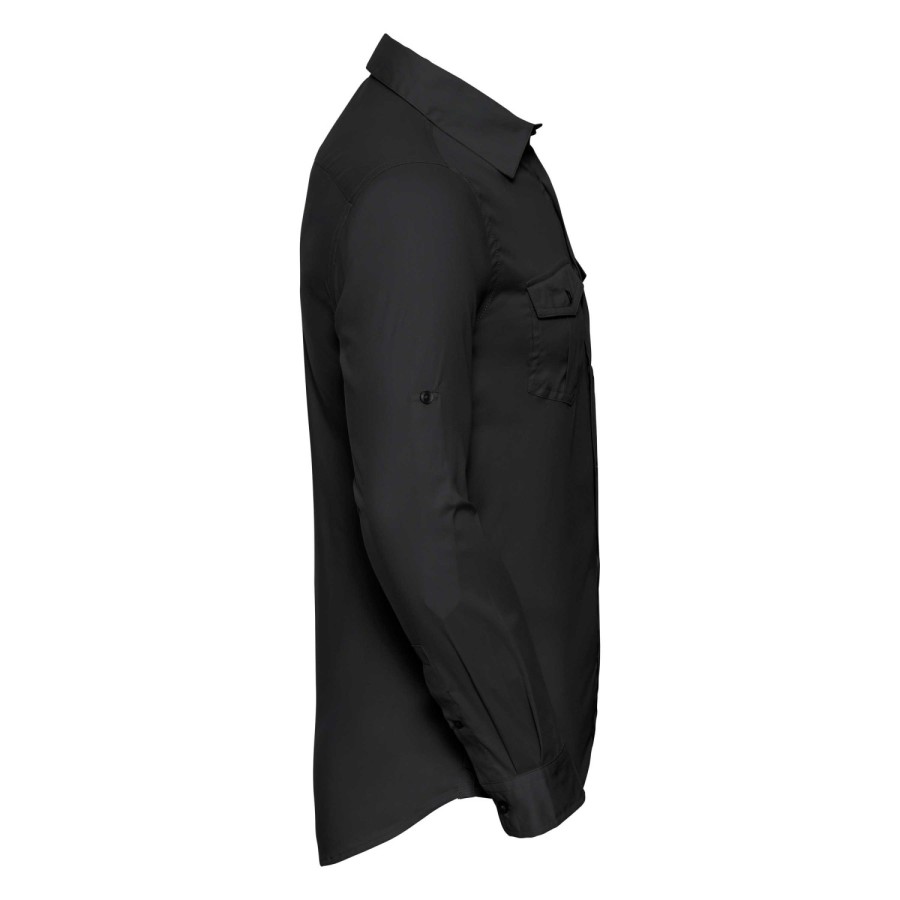 RUSSELL men's shirt with sleeves rolled up ROLL SLEEVE TWILL