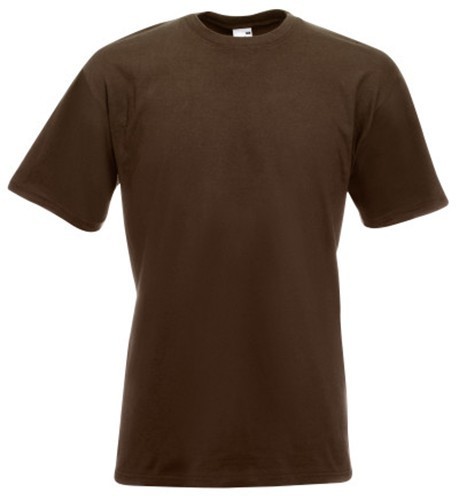 Fruit of the Loom, Super Premium, men's cotton T-shirt, chocolate, M