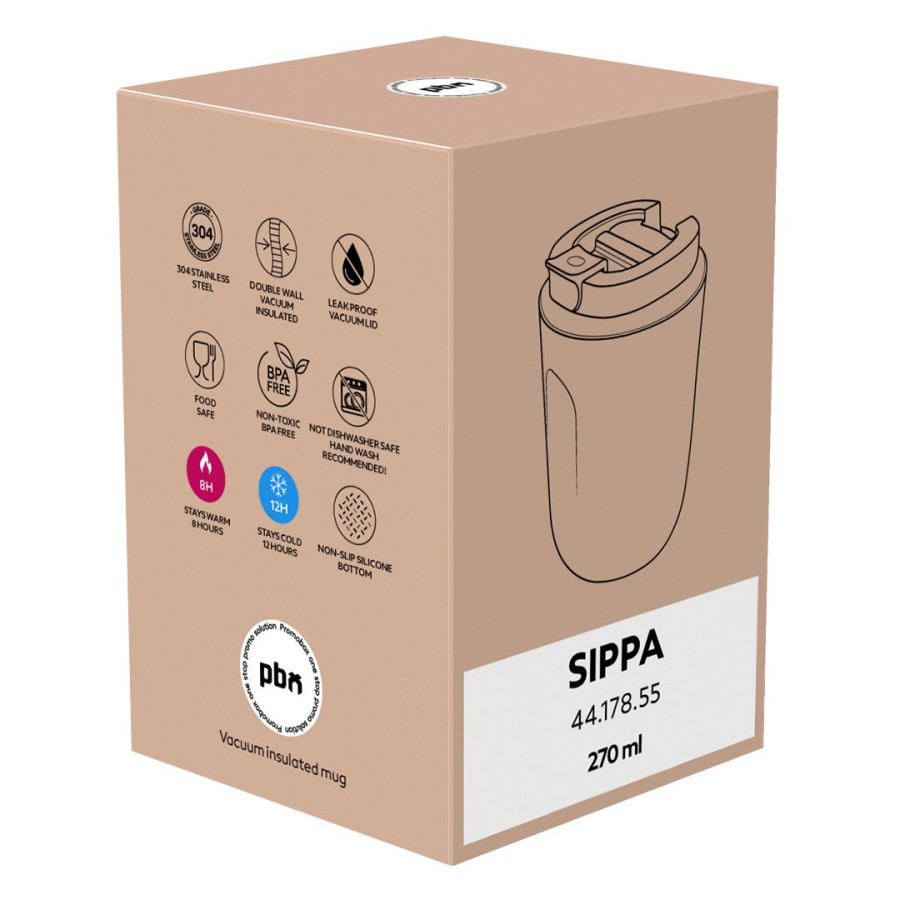 SIPPA, vacuum insulated mug, 270 ml, olive