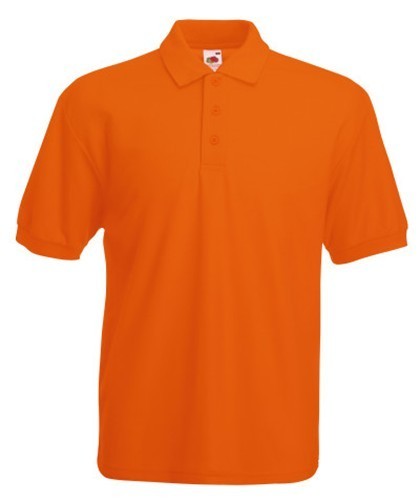 Fruit of the Loom, 65/35, polo shirt for men, orange, 2XL