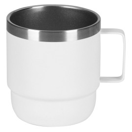 KAVA, double wall metal mug, 180 ml, white