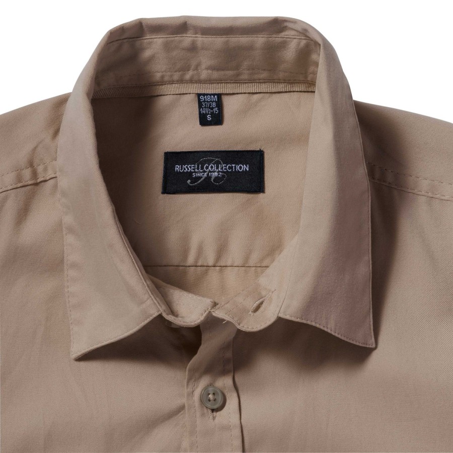 RUSSELL men's shirt with sleeves rolled up ROLL SLEEVE TWILL