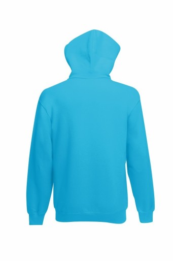 Fruit of the Loom, Classic Hooded Sweat Jacket, men's hooded sweatshirt, azure blue, L