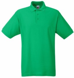 Fruit of the Loom, 65/35, polo shirt for men, kelly green, 3XL