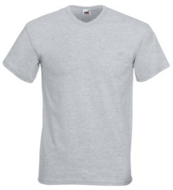 Fruit of the Loom, Valueweight, Men's Cotton Short Sleeve T-shirt and V-neck, Ash Gray, 3XL