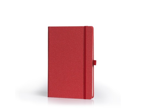 NEW DELHI, A5 notebook with elastic band, red