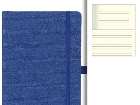 NEW DELHI, A5 notebook with elastic band, royal blue
