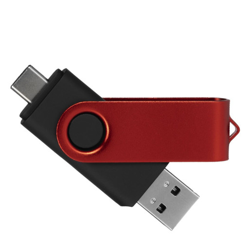 SMART C RED, usb flash memorija, crni, 16GB