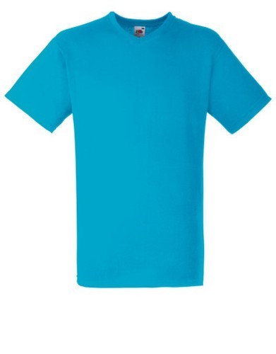 Fruit of the Loom, Valueweight, Men's Cotton Short Sleeve T-shirt and V-Neck, azure blue, 3XL