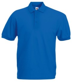 Fruit of the Loom, 65/35, polo shirt for men, royal blue, XL