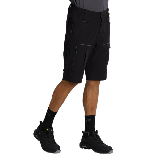 PANTHER BERMUDA, elastic work bermuda, black