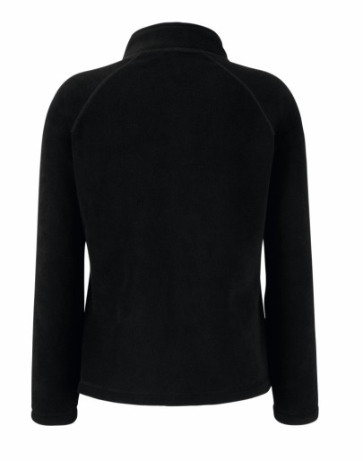 Fruit of the Loom, Ladies Full Zip Fleece, Black, Women's Polar Fleece Hoodie, L