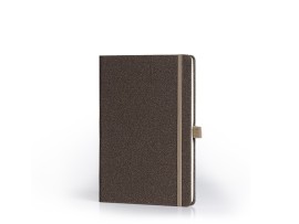 NEW DELHI, A5 notebook with elastic band, brown