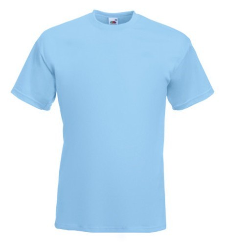 Fruit of the Loom, Super Premium, Men's Cotton T-shirt, Sky Blue, M