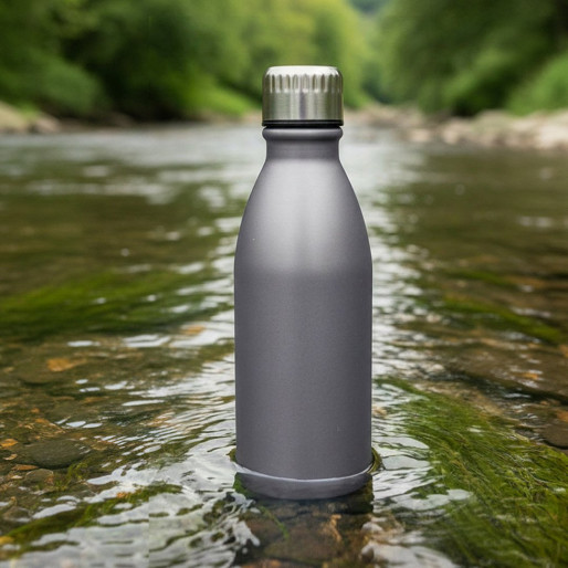 NECTAR, water bottle, 600 ml, silver
