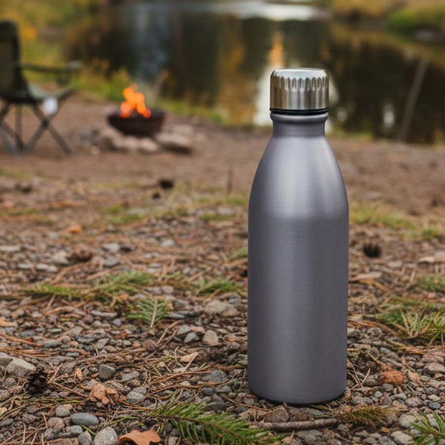 NECTAR, water bottle, 600 ml, silver