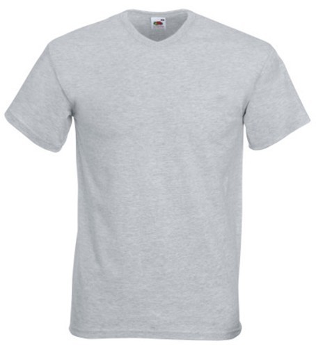 Fruit of the Loom, Valueweight, Men's Cotton T-shirt and V-neck, Ash Gray, 4XL
