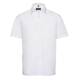 RUSSELL men's short sleeve shirt PURE COTTON POPLIN