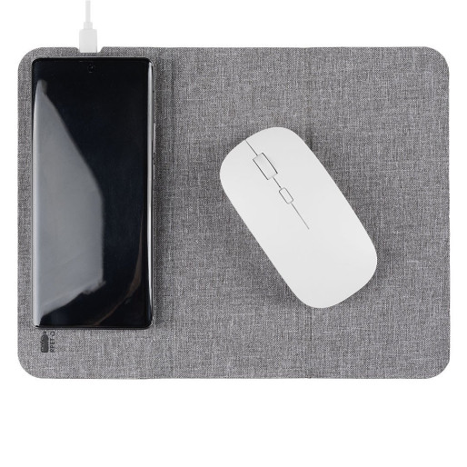 TWIST PAD, mouse pad and wireless charger, 15w, gray