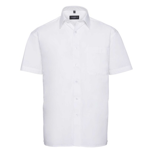 RUSSELL men's short sleeve shirt PURE COTTON POPLIN