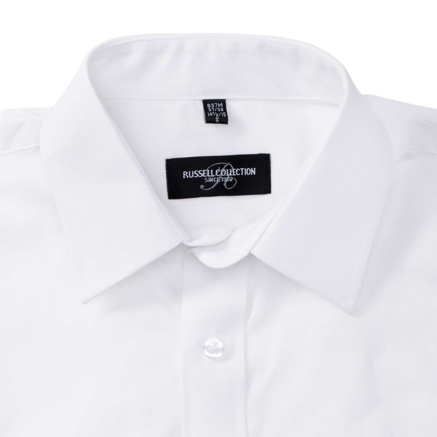 RUSSELL men's short sleeve shirt PURE COTTON POPLIN