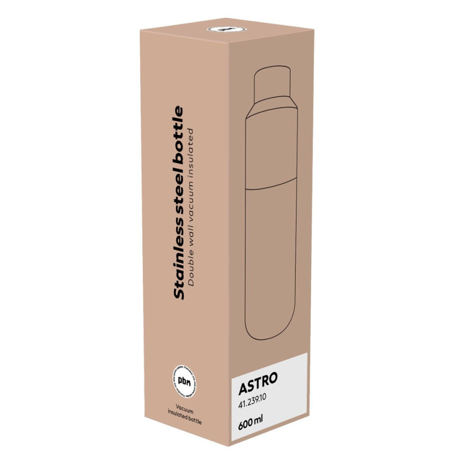 ASTRO, vacuum insulated bottle, 600 ml, black