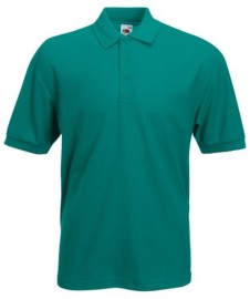 Fruit of the Loom, 65/35, polo shirt for men, emerald, 3XL