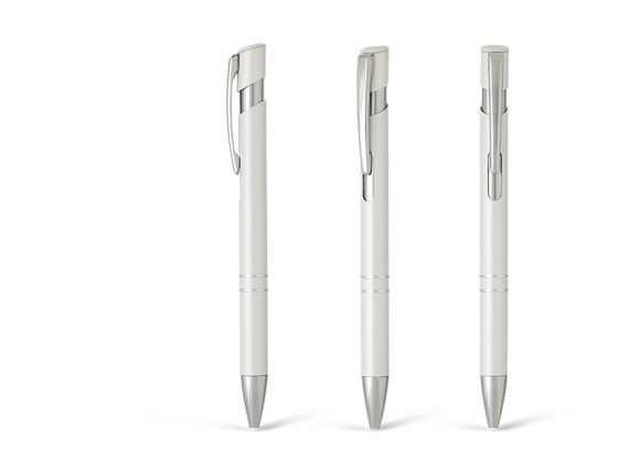 OGGI PLUS, metal hemijska olovka, white