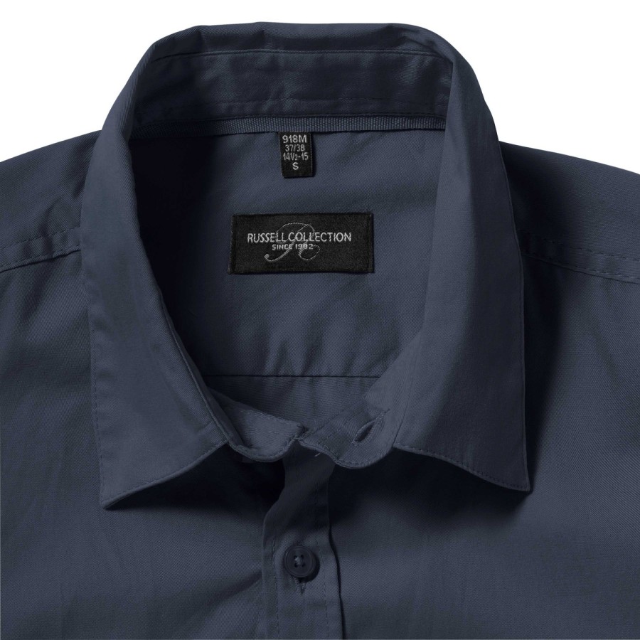 RUSSELL men's shirt with sleeves rolled up ROLL SLEEVE TWILL