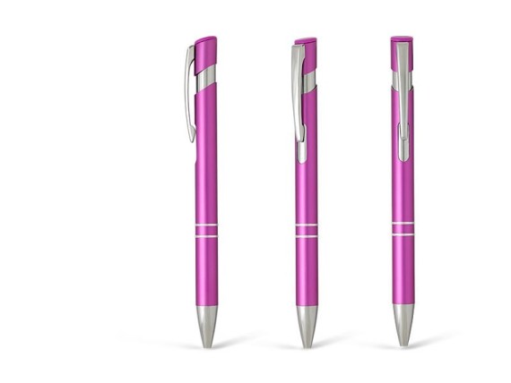 OGGI PLUS, metalna hemijska olovka, roze