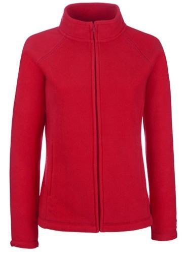 Fruit of the Loom, Ladies Full Zip Fleece, crvena, ženski flis flis duks, XL