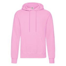 Fruit of the Loom, Classic Hooded Sweat, Men's Hoodie, Pink, XL