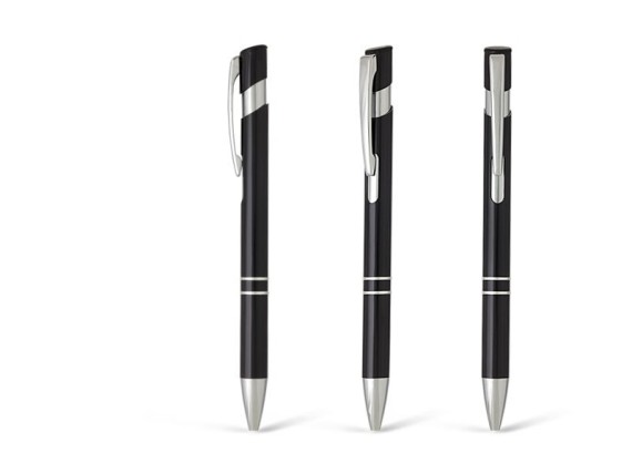 OGGI PLUS, metalna hemijska olovka, crna