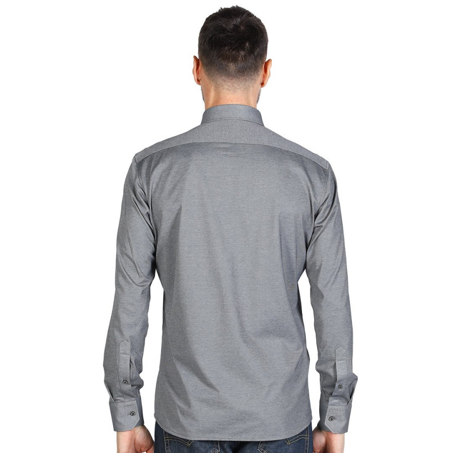 GRANT LSL, men's long sleeve shirt, gray