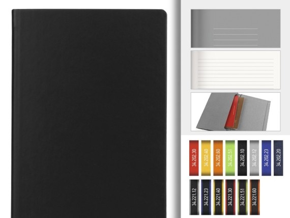 MONTE CARLO, notes dimenzija 14 x 21 cm, crni